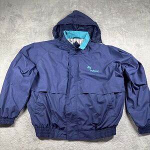 WinnerMate Men's Navy Blue Bomber Jacket Bobcat Logo Size Large